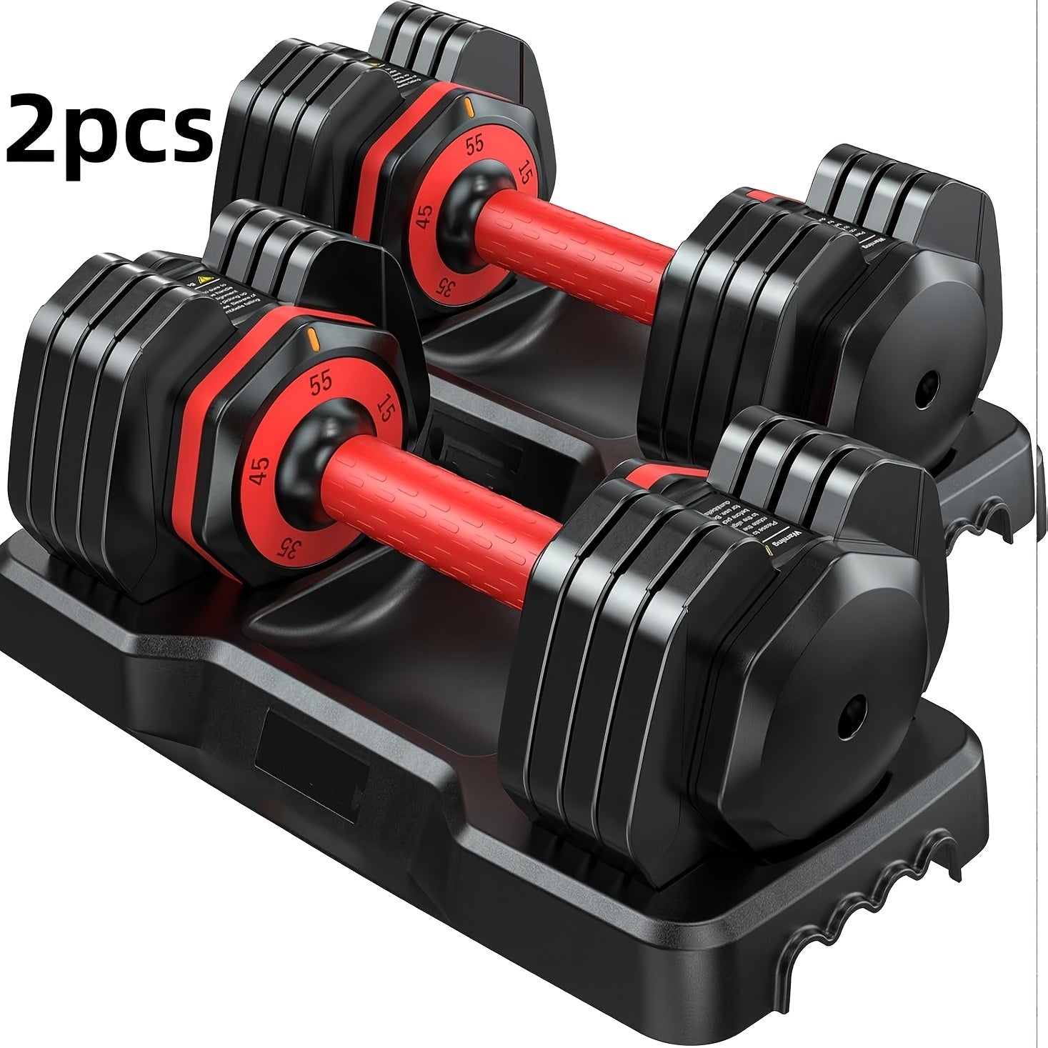 Adjustable Weights Dumbbells Set of 2 with Anti-Slip Texture Handle, 5 in 1 Free Adjustable Weights Dumbbells Barbell Set, Home Fitness Weight Set, Dumbbell, Barbell, Kettlebell, Push-Up, Home Gym Fitness Workout Equipment for Men Women