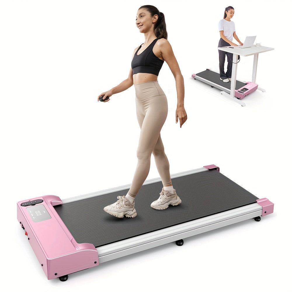 Portable Under Desk Walking Pad Treadmill, Support 2.5HP Lightweight Home Office Fitness Treadmill, 2-in-1 Walking Pad for Walking And Jogging Quiet, 265Lbs Capacity with Remote Control & LED Display, Stepping, Walking Training, Weight Loss for Women