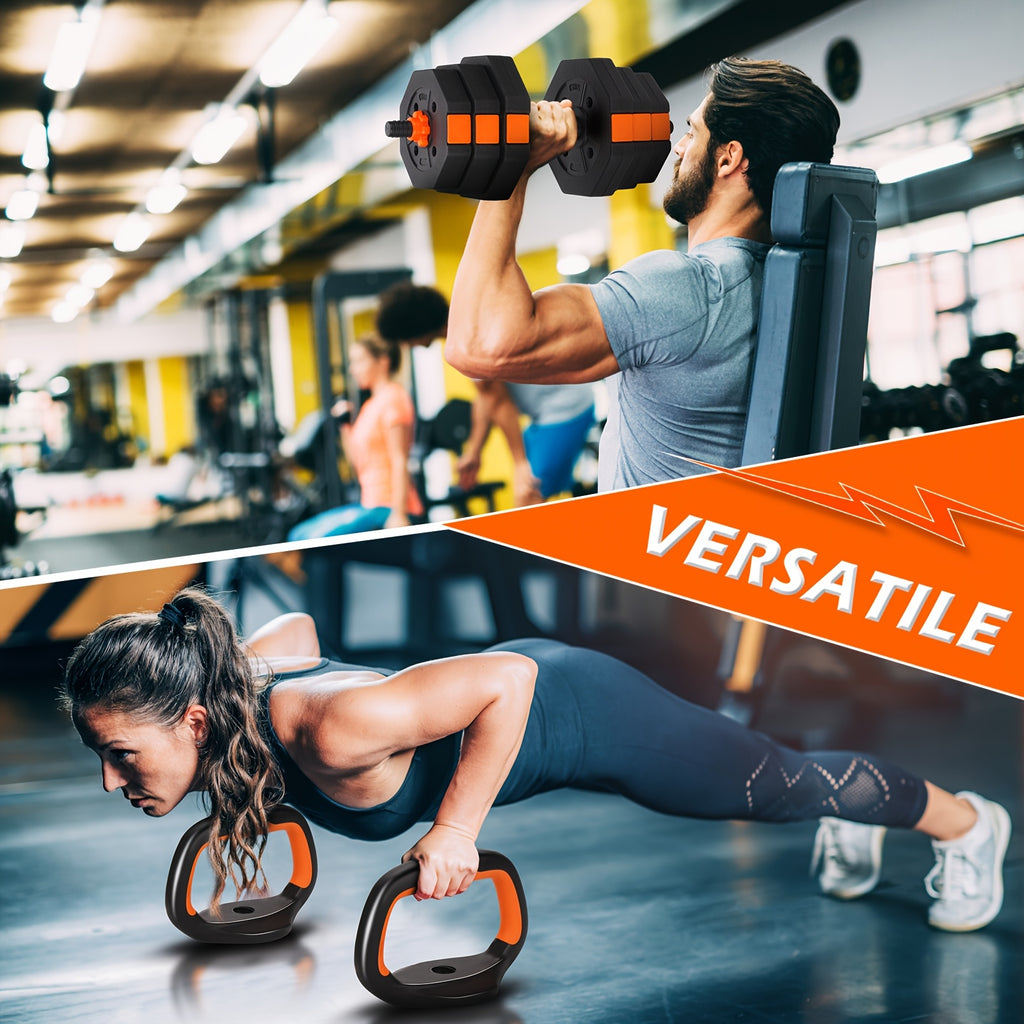 25\u002F50\u002F70Lbs Adjustable Weights Dumbbells Set, 4 In 1 Adjustable Barbell Set, Home FitnessWeight Set Gym Workout Exercise Training With Connecting Rod For Men Women