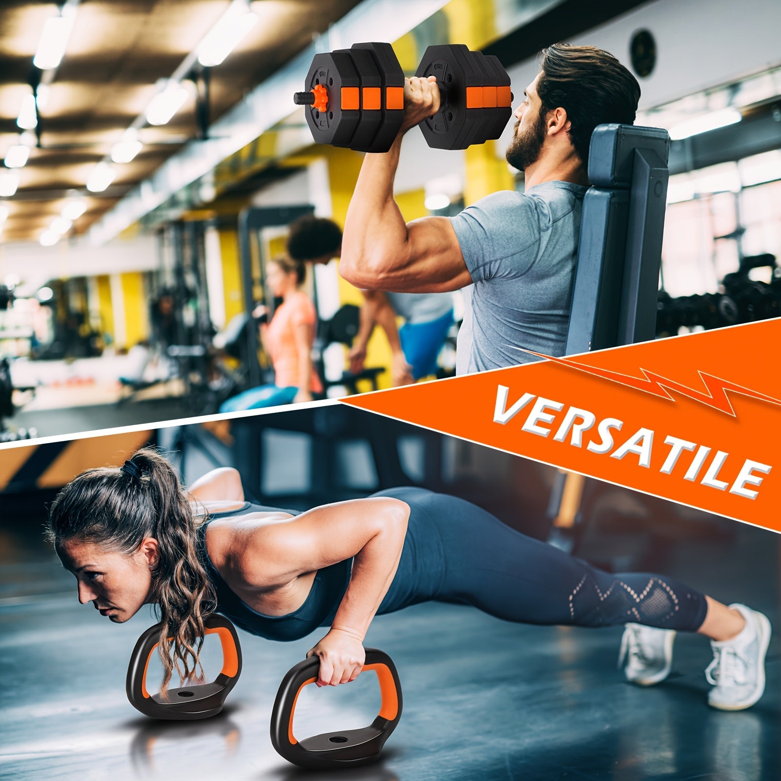 25\u002F50\u002F70Lbs Adjustable Weights Dumbbells Set, 4 In 1 Adjustable Barbell Set, Home FitnessWeight Set Gym Workout Exercise Training With Connecting Rod For Men Women