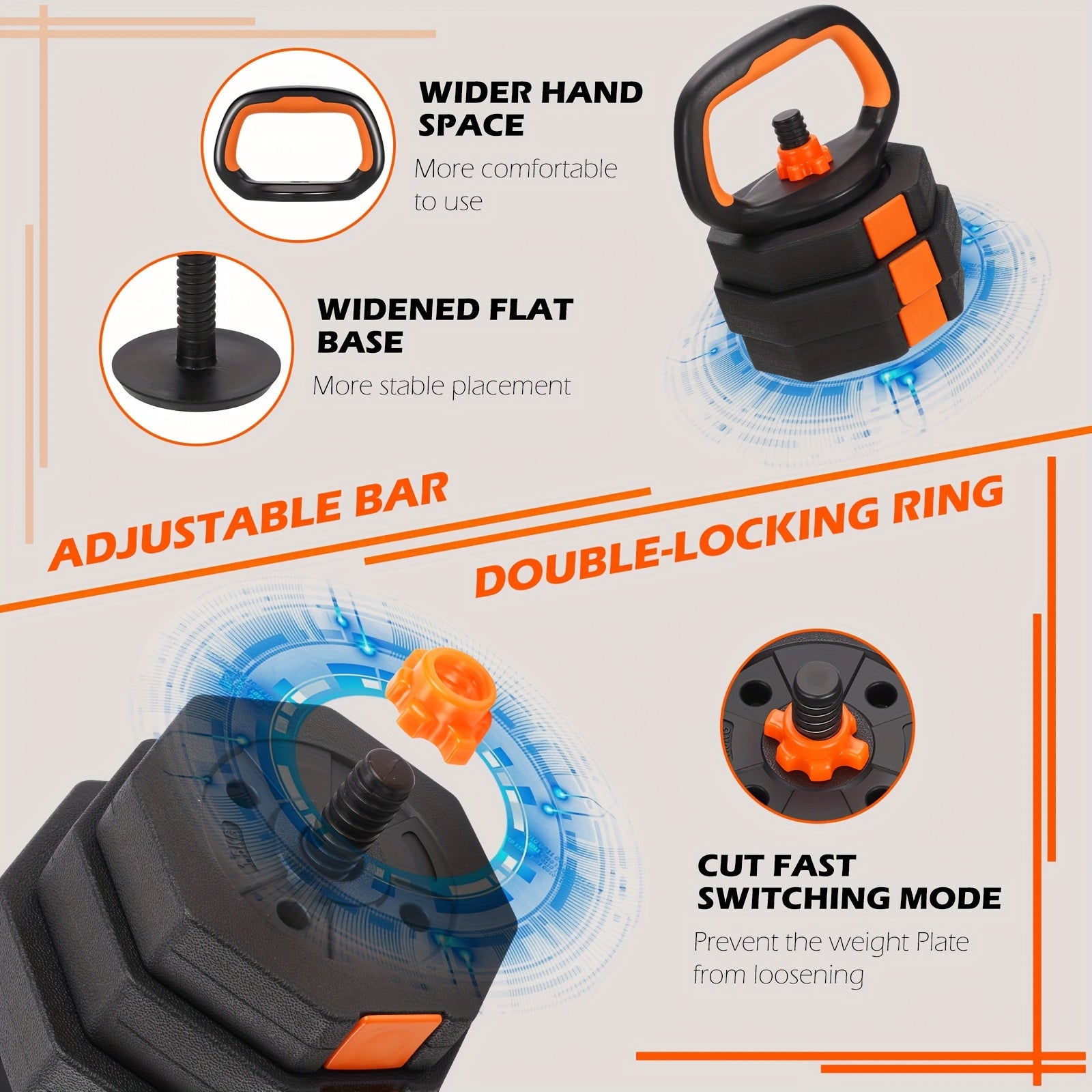 25\u002F50\u002F70Lbs Adjustable Weights Dumbbells Set, 4 In 1 Adjustable Barbell Set, Home FitnessWeight Set Gym Workout Exercise Training With Connecting Rod For Men Women