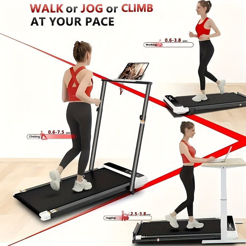 Walking Pad 4In 1 for Walking And Jogging, Under Desk Treadmill for Home Office, Portable Walking Pad Treadmill Under Desk, Desk Treadmill with LED Display, Treadmill Walking Pad, Treadmill Machine, Treadmill with Incline, Without Battery