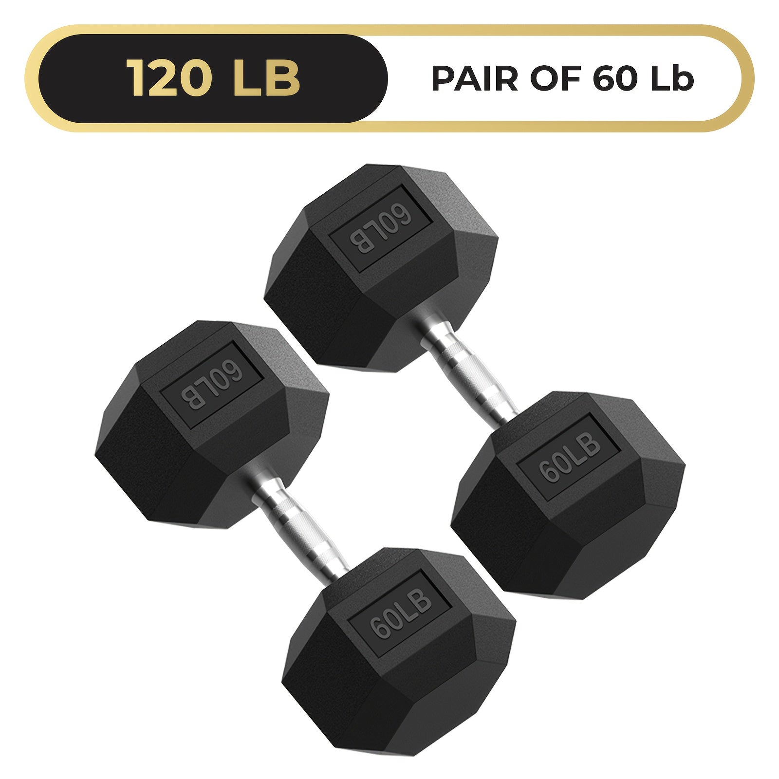 Hex Dumbbells Rubber Coated Hand Weights for Exercises And Fitness Home Gym No Rack