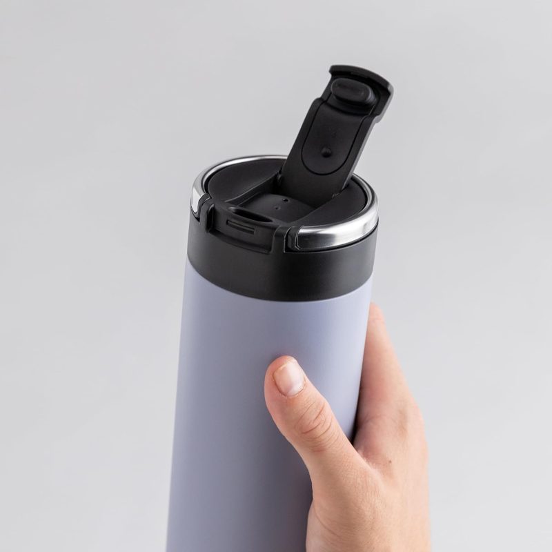 1 Maxi Stainless Steel Water Bottle 26Oz | Double Wall Vacuum Insulated, Integrated Carry Handle, Leak Proof Flip Top Lid, Lightweight, Stylish - Lilac