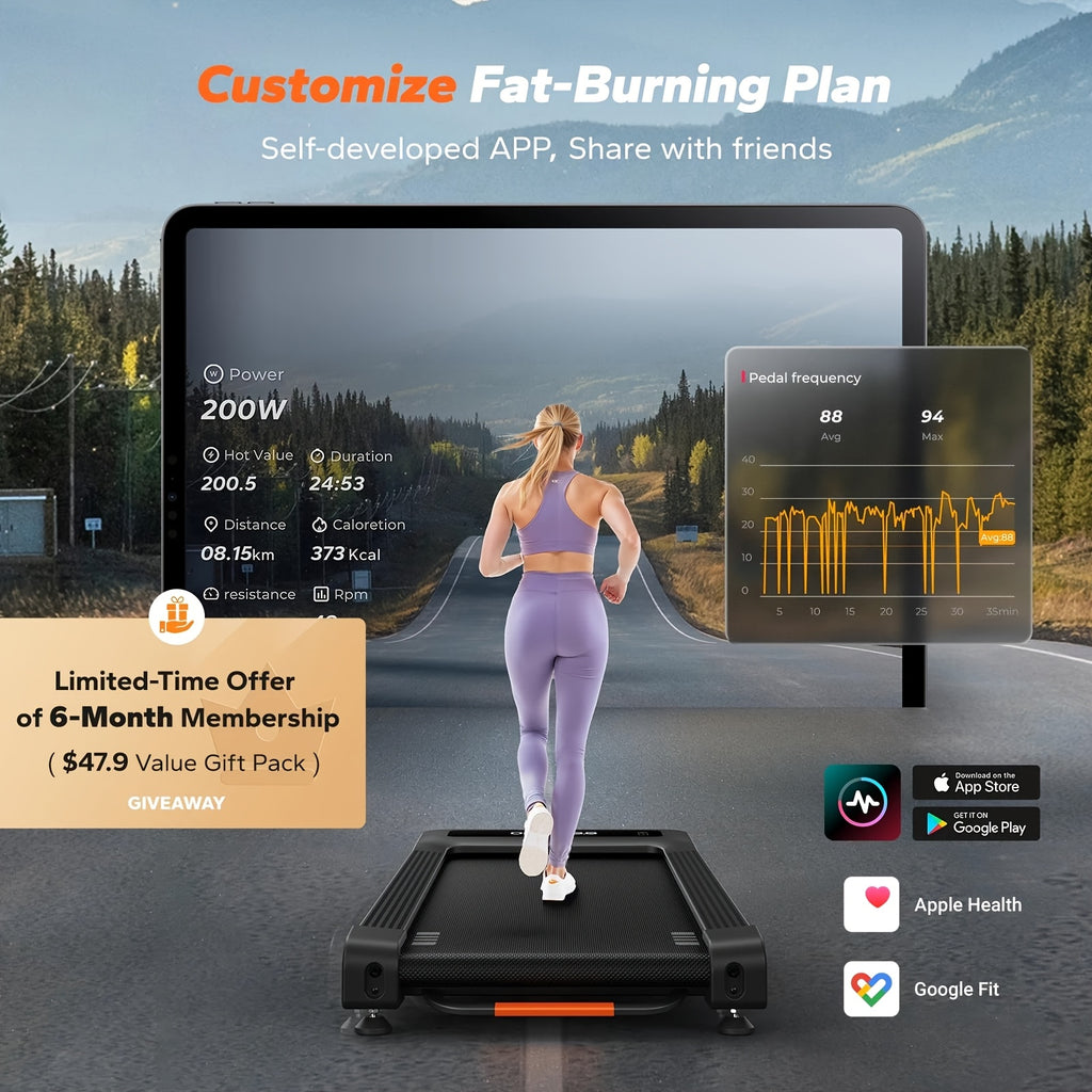 MERACH W50 Treadmill Featuring a 12% Automatic Incline, a 3.5 HP Motor Designed for Under-Desk Use, Capable of Supporting Up to 400 Lbs, Equipped with Remote Control And App Functionality