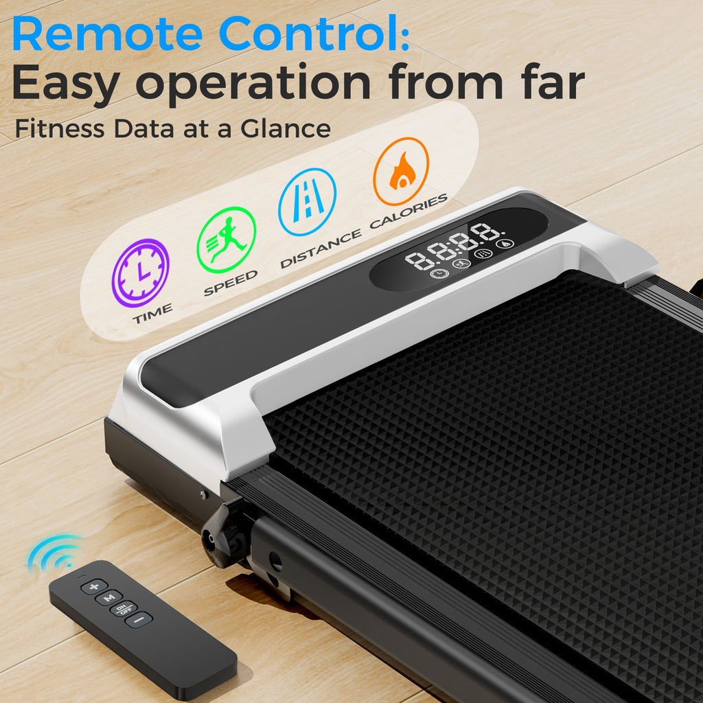 AITEID Walking Pad, 2.5 HP Under Desk, 2in 1 Foldable for Home, Walking Pad with Handle Bar, Widened Running Belt with Remote Control & LED Screen