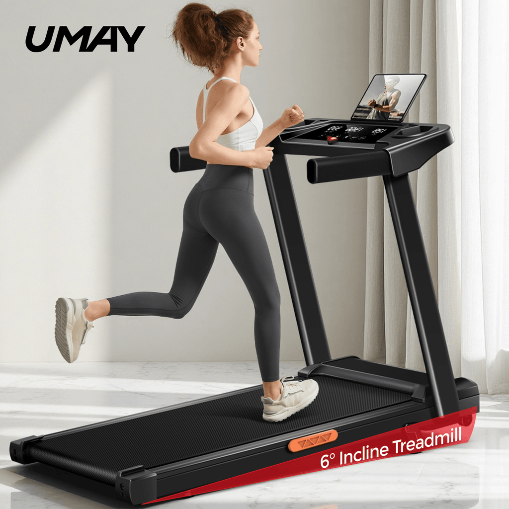 4-in-1 Treadmill with 6% Incline, Portable Treadmills for Home with Handle, Foldable Treadmills for Home and Office, 300 Lbs Weight Capacity, Three Touch Screen