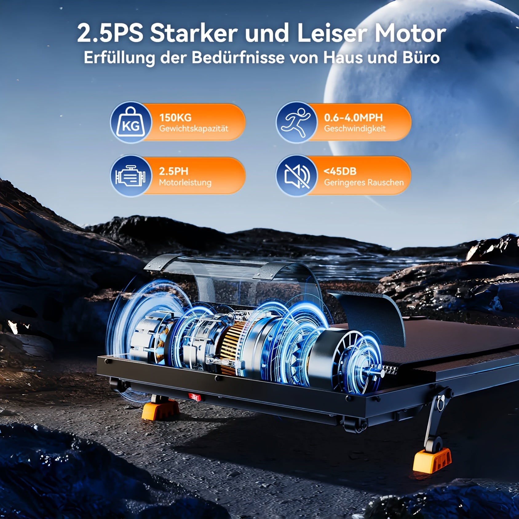 Compact Incline Walking Machine - Supports Up to 330 Pounds, 2.5HP Treadmill for Under Desk Use with LED Screen And Remote, Without Battery