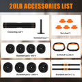 Adjustable Dumbbell Set, 70lbs Free Weight Set with Connector, 4 In1DumbbellsSet Used As Barbell, Kettlebells, Push Up Stand, Fitness Exercises for HomeGymSuitable Menwomen