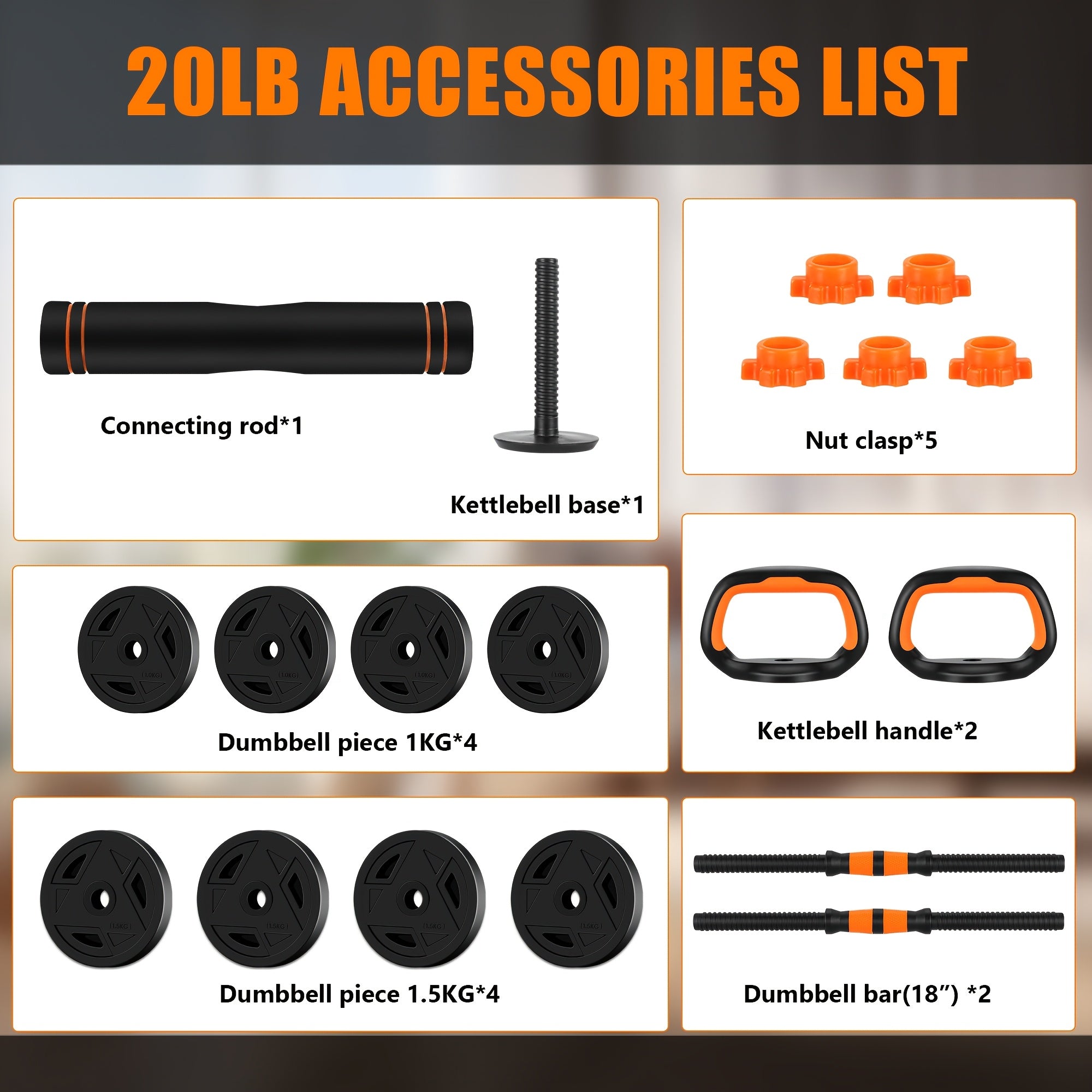 Adjustable Dumbbell Set, 70lbs Free Weight Set with Connector, 4 In1DumbbellsSet Used As Barbell, Kettlebells, Push Up Stand, Fitness Exercises for HomeGymSuitable Menwomen