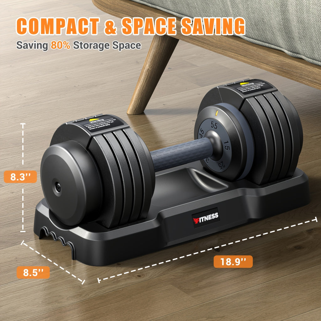 Adjustable Weights Dumbbells Set of 2 with Anti-Slip Texture Handle, 5 in 1 Free Adjustable Weights Dumbbells Barbell Set, Home Fitness Weight Set, Dumbbell, Barbell, Kettlebell, Push-Up, Home Gym Fitness Workout Equipment for Men Women