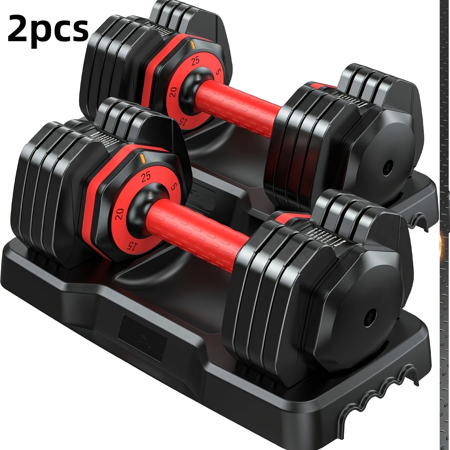 Adjustable Weights Dumbbells Set of 2 with Anti-Slip Texture Handle, 5 in 1 Free Adjustable Weights Dumbbells Barbell Set, Home Fitness Weight Set, Dumbbell, Barbell, Kettlebell, Push-Up, Home Gym Fitness Workout Equipment for Men Women