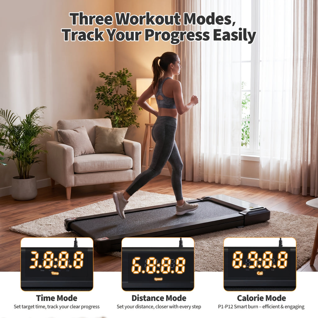 Walking Pad Treadmill for Home, Under Desk Treadmill for Small Space, Portable Design for Home Office Workouts