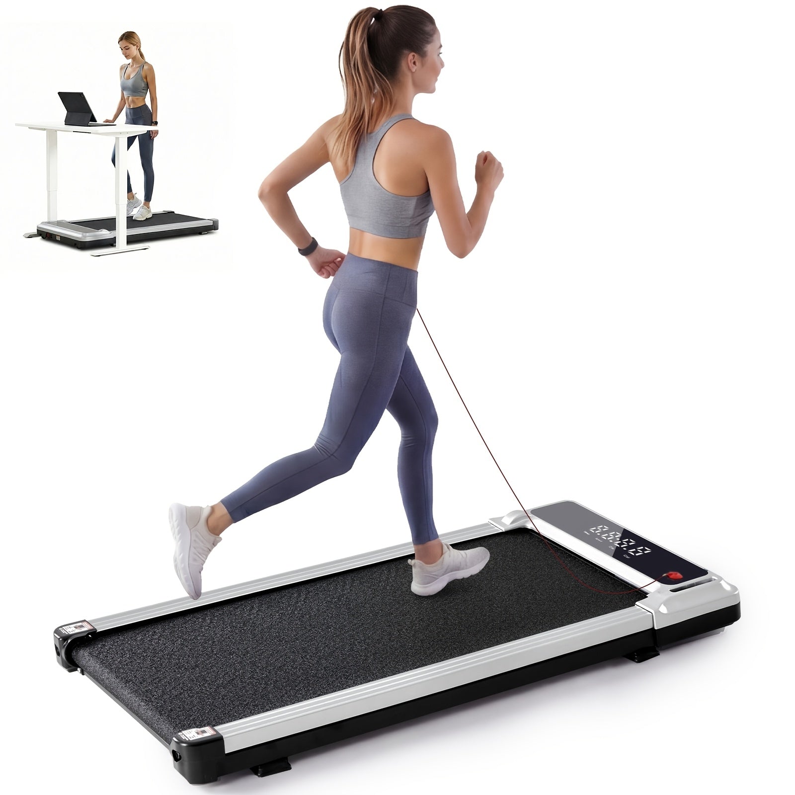 Walking Pad Treadmill for Home, Under Desk Treadmill for Small Space, Portable Design for Home Office Workouts