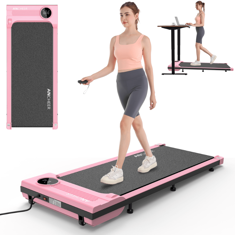 Electric Under Desk Treadmill Remote Control\u002F 2 Seconds Folding\u002F 300 Lbs Large Load Capacity Home Office Gym Silent Space Saving (Thickened Non-Slip Walking Mat)