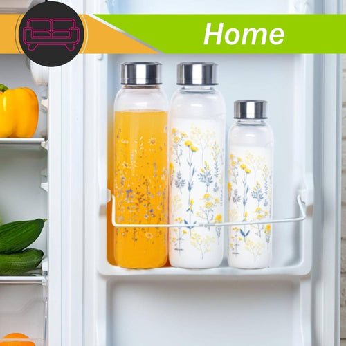 32oz Glass Water Bottle with Stainless Steel Lid & Neoprene Sleeve - Thermal, Leakproof for Hot\u002FCold Drinks, Matte for, Gym, Camping, Outdoor Activities - Durable Hydration Bottle