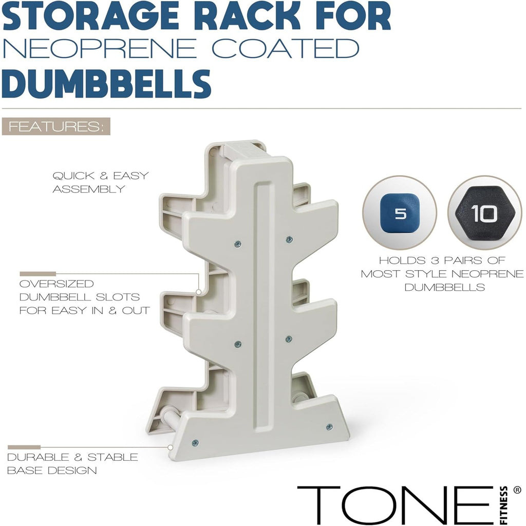 WF ATHLETIC SUPPLY 20 lbs SET of Neoprene Zen Dumbbells with Rack- Black