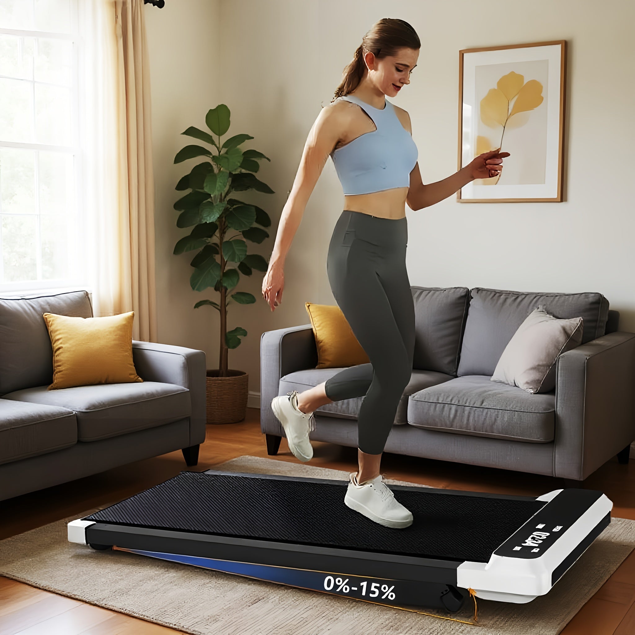 Walking Pad 4In 1 for Walking And Jogging, Under Desk Treadmill for Home Office, Portable Walking Pad Treadmill Under Desk, Desk Treadmill with LED Display, Treadmill Walking Pad, Treadmill Machine, Treadmill with Incline, Without Battery