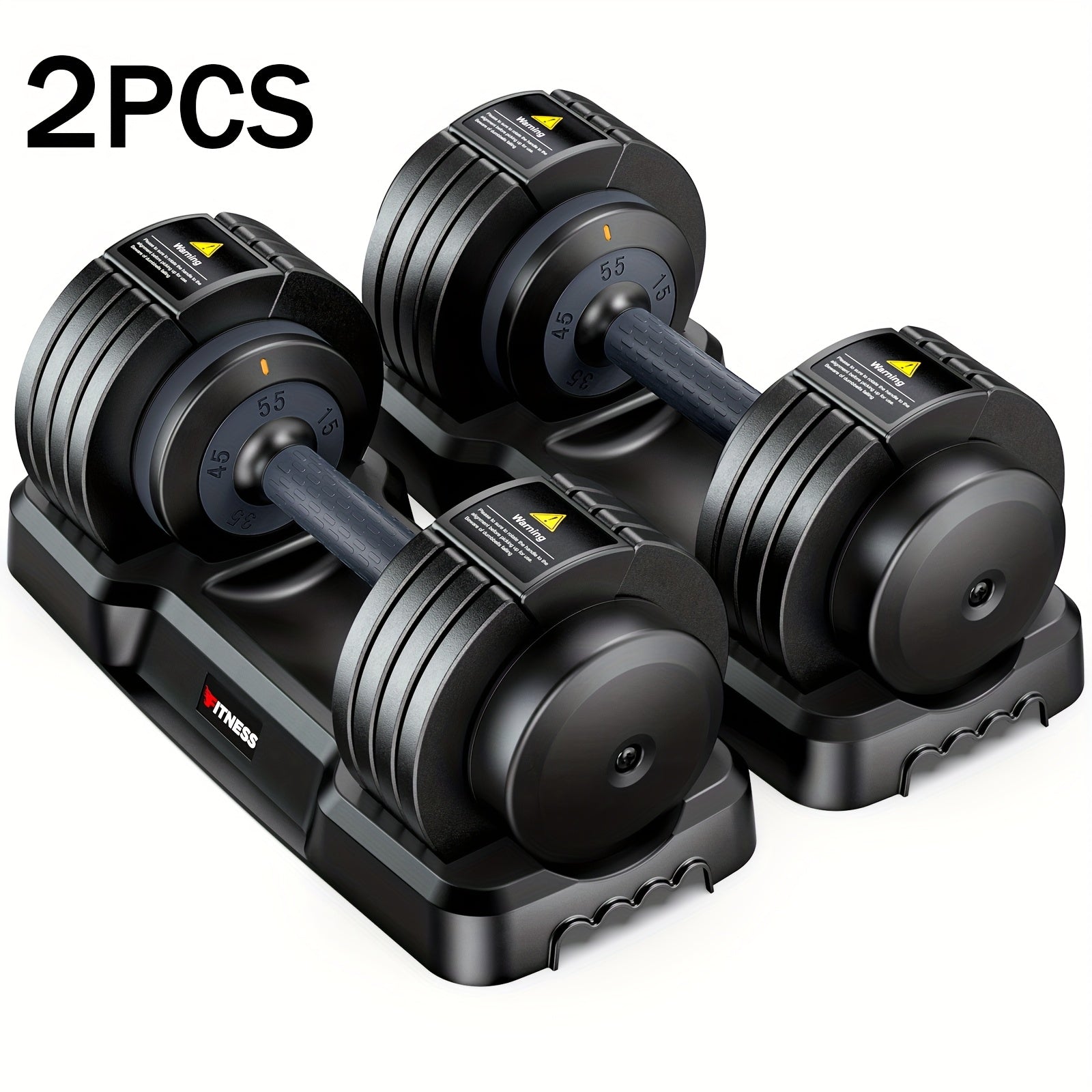 Adjustable Weights Dumbbells Set of 2 with Anti-Slip Texture Handle, 5 in 1 Free Adjustable Weights Dumbbells Barbell Set, Home Fitness Weight Set, Dumbbell, Barbell, Kettlebell, Push-Up, Home Gym Fitness Workout Equipment for Men Women