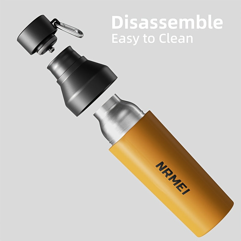 Stainless Steel Insulated Sports Water Bottle, Durable Material, One-Touch Lid, 25oz, Travel Mug - 24-Hour Hot\u002FCold Insulation, Backpack Opening Design, Includes Tea Separator, Ideal for Outdoor, Camping, And Hiking Water Bottle, Sports Water Bottle