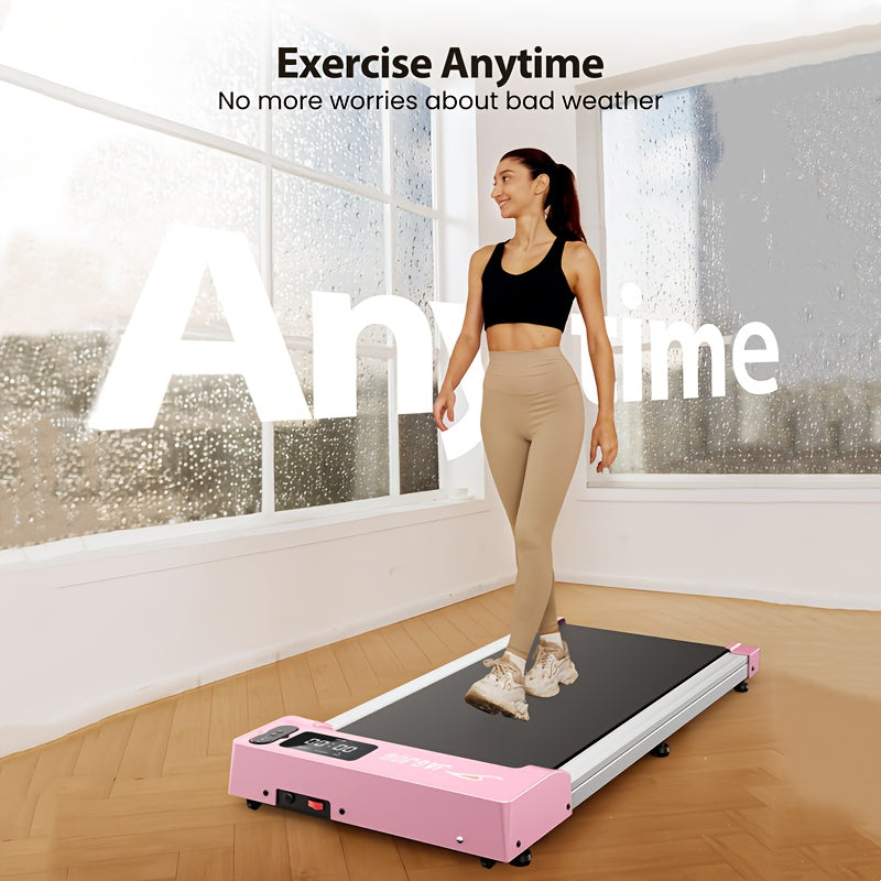 Portable Under Desk Walking Pad Treadmill, Support 2.5HP Lightweight Home Office Fitness Treadmill, 2-in-1 Walking Pad for Walking And Jogging Quiet, 265Lbs Capacity with Remote Control & LED Display, Stepping, Walking Training, Weight Loss for Women